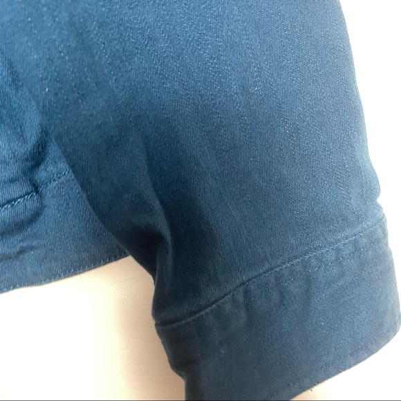 Chico’s Aqua Blue Embroidered Denim Jacket Size 1 - Picture 7 of 11